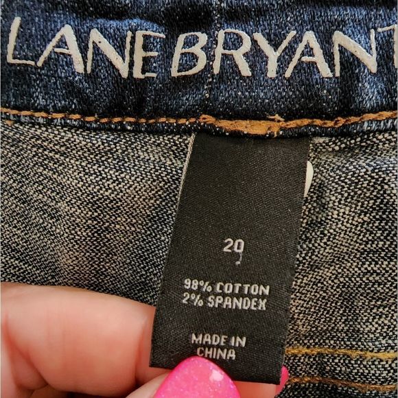 Lane Bryant Boyfriend Jeans Plus Size Distressed Medium Wash Cuffed Casual Plus - Picture 9 of 12